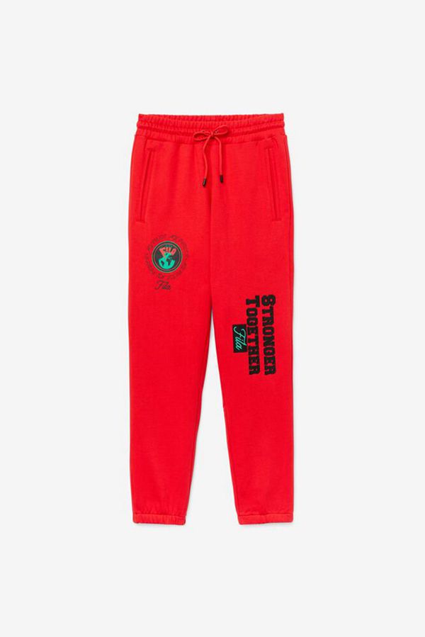 Fila Rhys French Terry Men's Jogger Pants - Red,NZ 763-98317